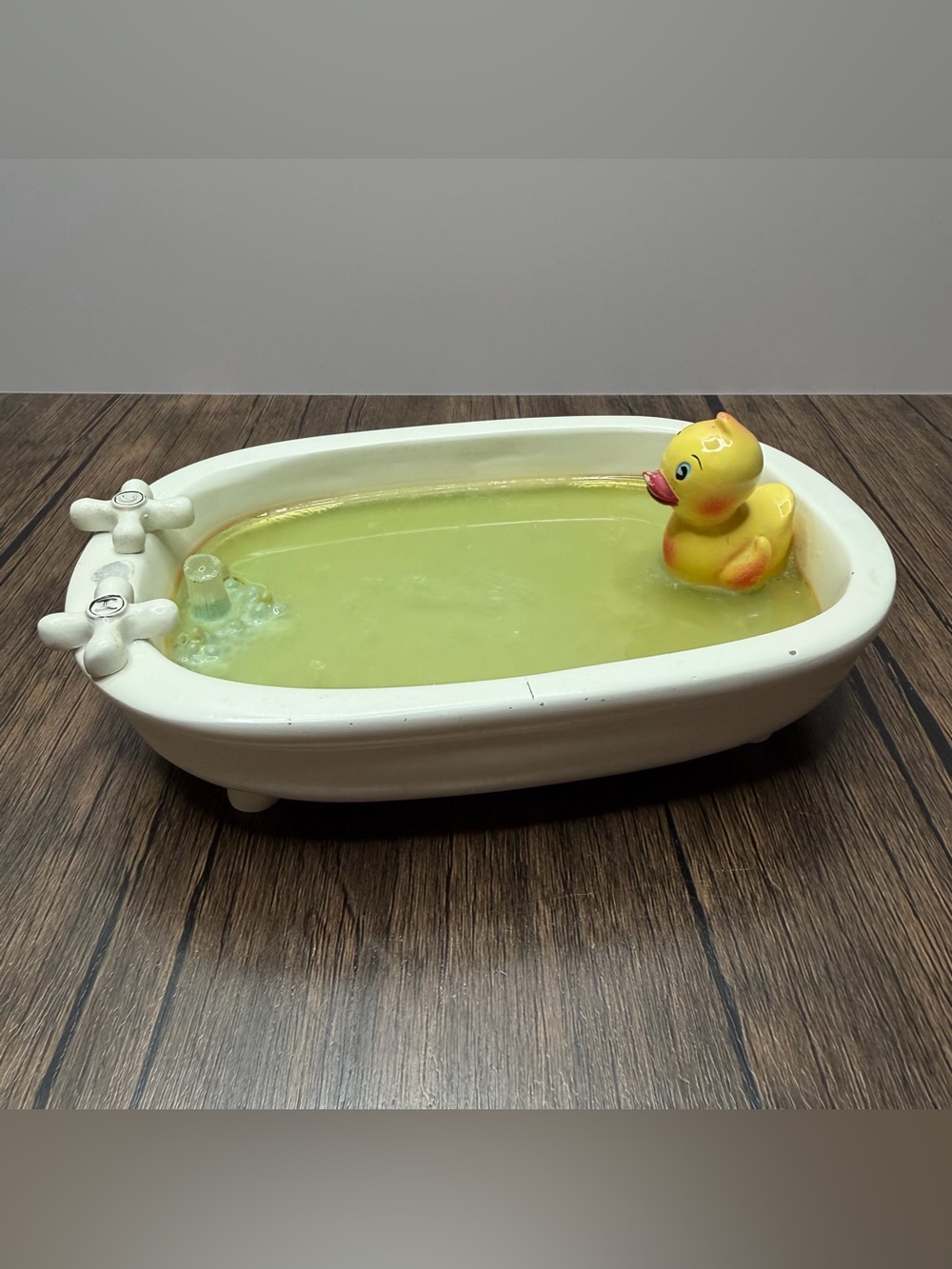 Rubber Duck soap dish White Bathtub whimsical